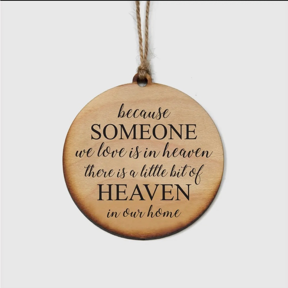 Handmade Wooden Memorial Hanging Ornament